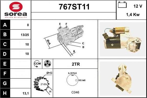 STARTCAR 767ST11 - Starteris adetalas.lv