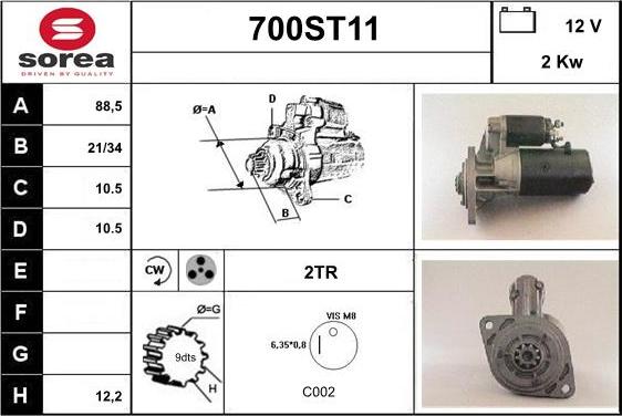 STARTCAR 700ST11 - Starteris adetalas.lv