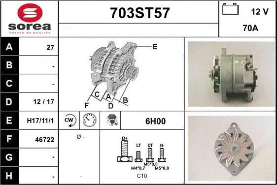 STARTCAR 703ST57 - Ģenerators adetalas.lv