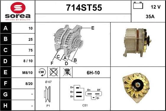 STARTCAR 714ST55 - Ģenerators adetalas.lv