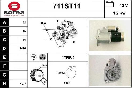 STARTCAR 711ST11 - Starteris adetalas.lv