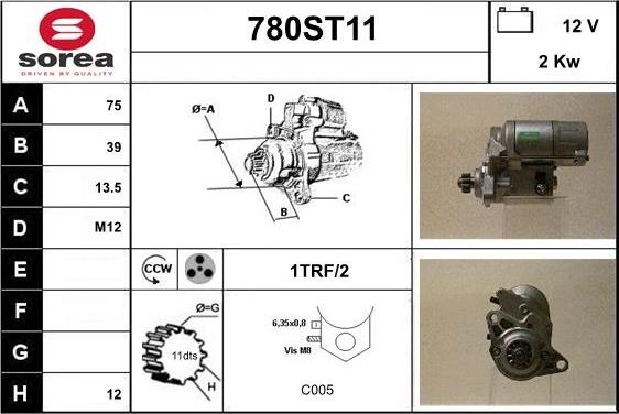 STARTCAR 780ST11 - Starteris adetalas.lv