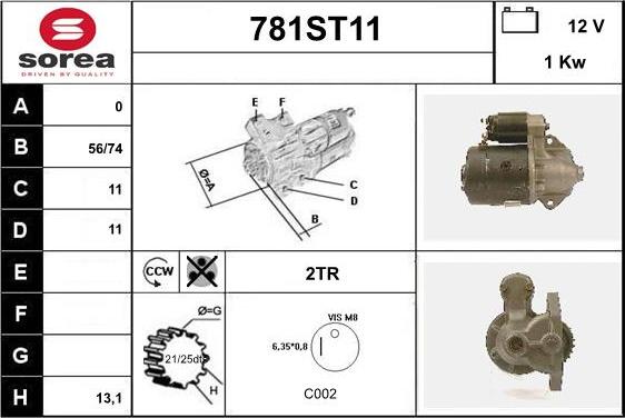 STARTCAR 781ST11 - Starteris adetalas.lv