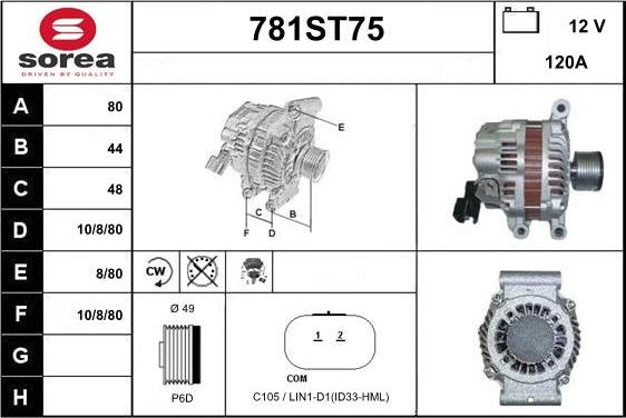 STARTCAR 781ST75 - Ģenerators adetalas.lv