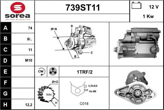 STARTCAR 739ST11 - Starteris adetalas.lv