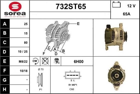 STARTCAR 732ST65 - Ģenerators adetalas.lv