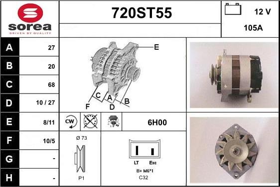 STARTCAR 720ST55 - Ģenerators adetalas.lv