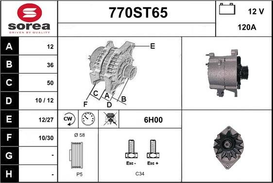 STARTCAR 770ST65 - Ģenerators adetalas.lv