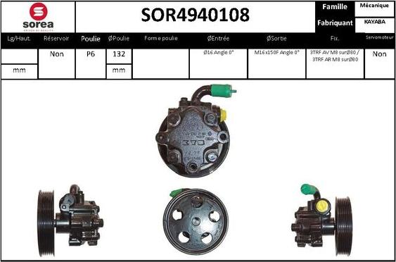 STARTCAR SOR4940108 - Hidrosūknis, Stūres iekārta adetalas.lv