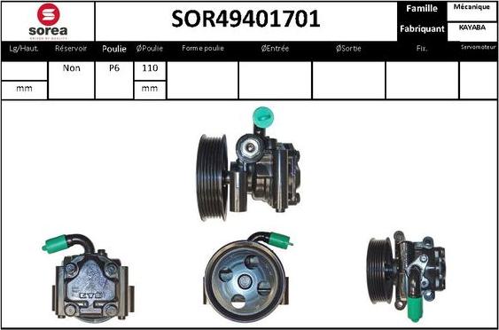 STARTCAR SOR49401701 - Hidrosūknis, Stūres iekārta adetalas.lv