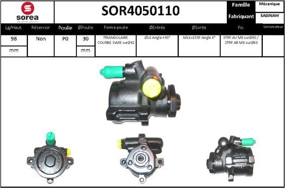 STARTCAR SOR4050110 - Hidrosūknis, Stūres iekārta adetalas.lv