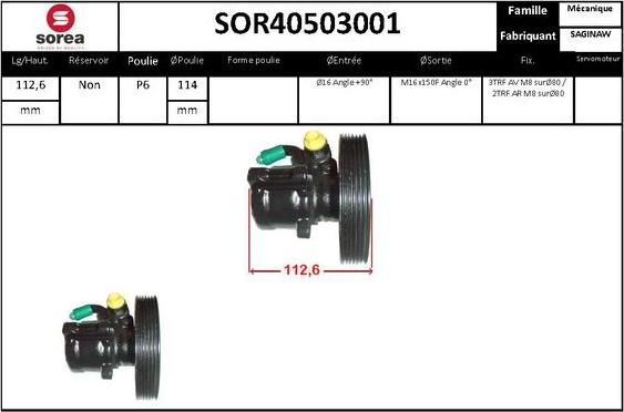 STARTCAR SOR40503001 - Hidrosūknis, Stūres iekārta adetalas.lv