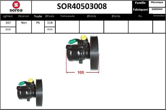 STARTCAR SOR40503008 - Hidrosūknis, Stūres iekārta adetalas.lv