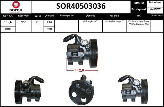 STARTCAR SOR40503036 - Hidrosūknis, Stūres iekārta adetalas.lv