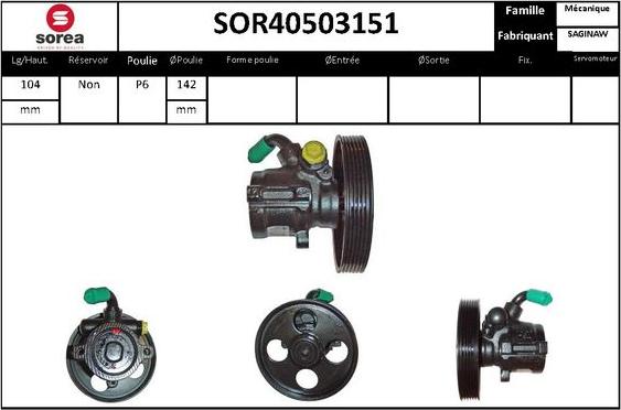 STARTCAR SOR40503151 - Hidrosūknis, Stūres iekārta adetalas.lv