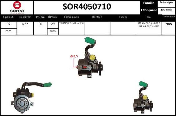 STARTCAR SOR4050710 - Hidrosūknis, Stūres iekārta adetalas.lv