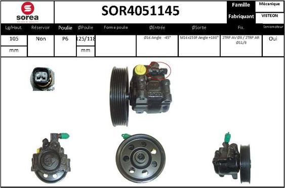 STARTCAR SOR4051145 - Hidrosūknis, Stūres iekārta adetalas.lv