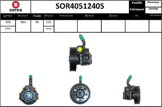 STARTCAR SOR40512405 - Hidrosūknis, Stūres iekārta adetalas.lv