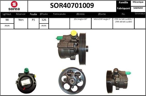 STARTCAR SOR40701009 - Hidrosūknis, Stūres iekārta adetalas.lv