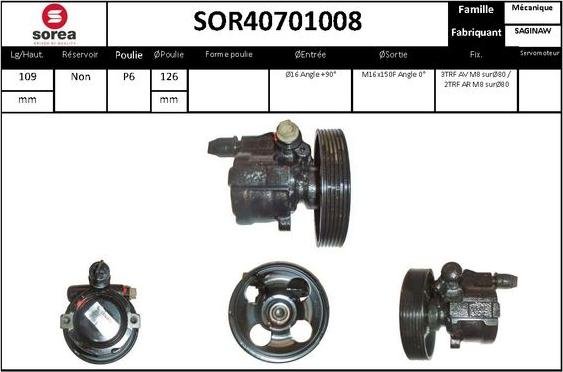 STARTCAR SOR40701008 - Hidrosūknis, Stūres iekārta adetalas.lv