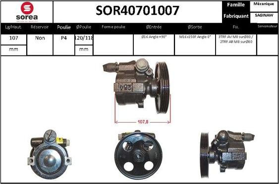 STARTCAR SOR40701007 - Hidrosūknis, Stūres iekārta adetalas.lv