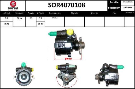 STARTCAR SOR4070108 - Hidrosūknis, Stūres iekārta adetalas.lv