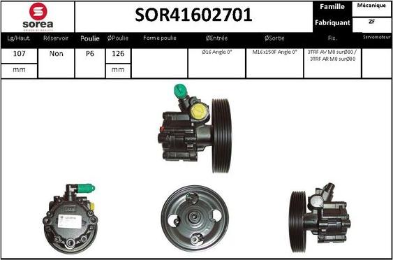 STARTCAR SOR41602701 - Hidrosūknis, Stūres iekārta adetalas.lv