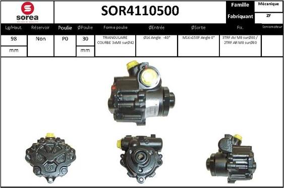 STARTCAR SOR4110500 - Hidrosūknis, Stūres iekārta adetalas.lv