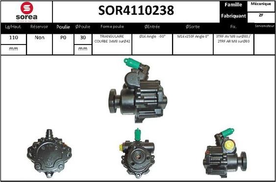 STARTCAR SOR4110238 - Hidrosūknis, Stūres iekārta adetalas.lv