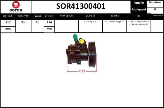 STARTCAR SOR41300401 - Hidrosūknis, Stūres iekārta adetalas.lv