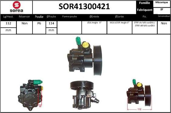 STARTCAR SOR41300421 - Hidrosūknis, Stūres iekārta adetalas.lv