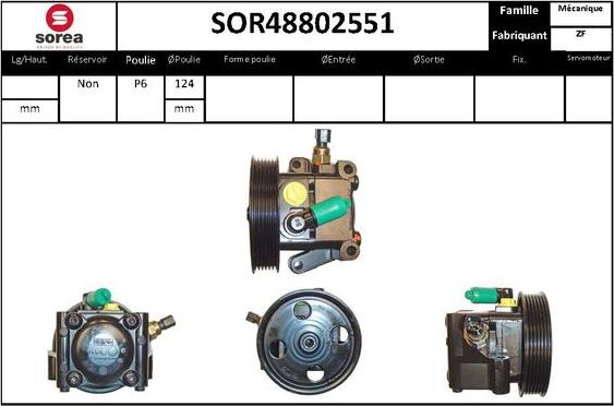 STARTCAR SOR48802551 - Hidrosūknis, Stūres iekārta adetalas.lv