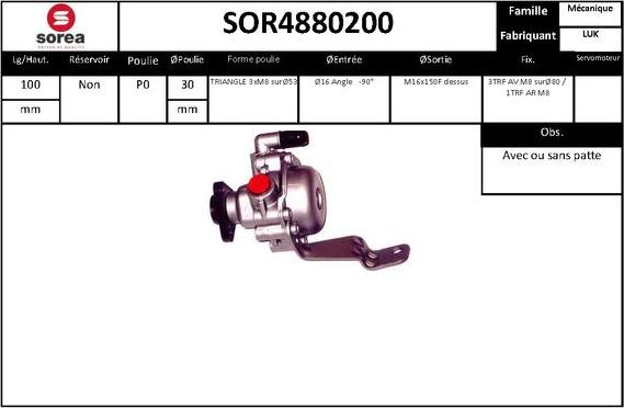 STARTCAR SOR4880200 - Hidrosūknis, Stūres iekārta adetalas.lv