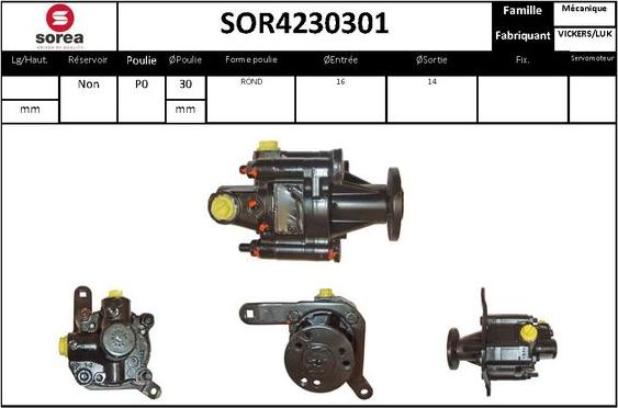 STARTCAR SOR4230301 - Hidrosūknis, Stūres iekārta adetalas.lv