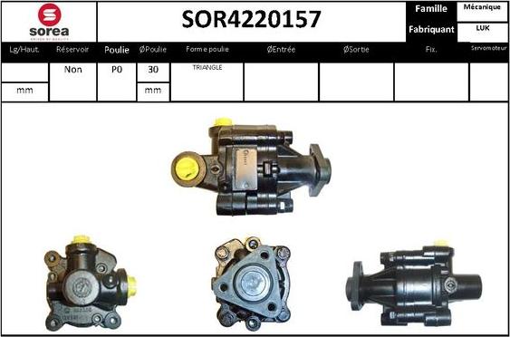 STARTCAR SOR4220157 - Hidrosūknis, Stūres iekārta adetalas.lv