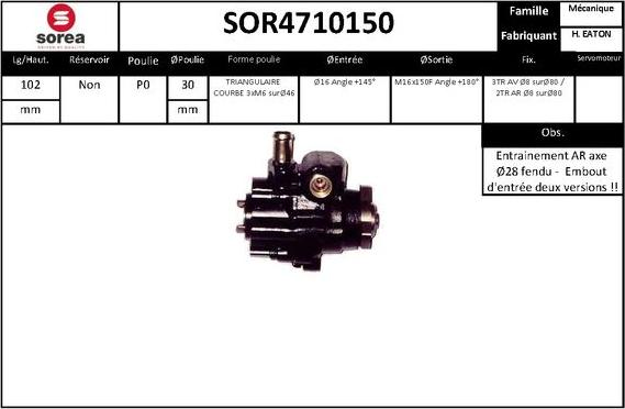 STARTCAR SOR4710150 - Hidrosūknis, Stūres iekārta adetalas.lv