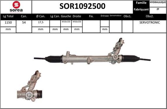 STARTCAR SOR1092500 - Stūres mehānisms adetalas.lv