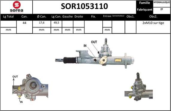 STARTCAR SOR1053110 - Stūres mehānisms adetalas.lv