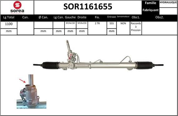 STARTCAR SOR1161655 - Stūres mehānisms adetalas.lv