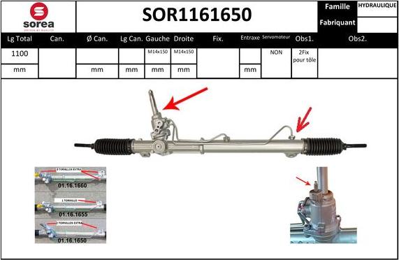 STARTCAR SOR1161650 - Stūres mehānisms adetalas.lv