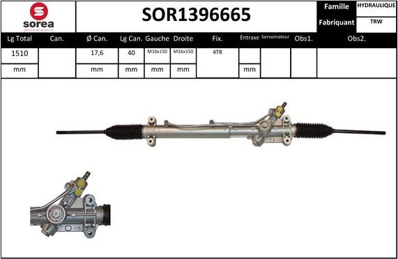 STARTCAR SOR1396665 - Stūres mehānisms adetalas.lv