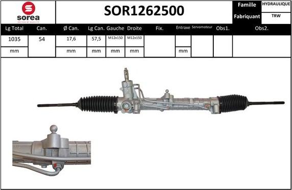 STARTCAR SOR1262500 - Stūres mehānisms adetalas.lv