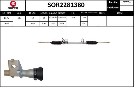 STARTCAR SOR2281380 - Stūres mehānisms adetalas.lv