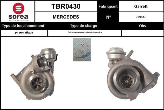 STARTCAR TBR0430 - Kompresors, Turbopūte adetalas.lv