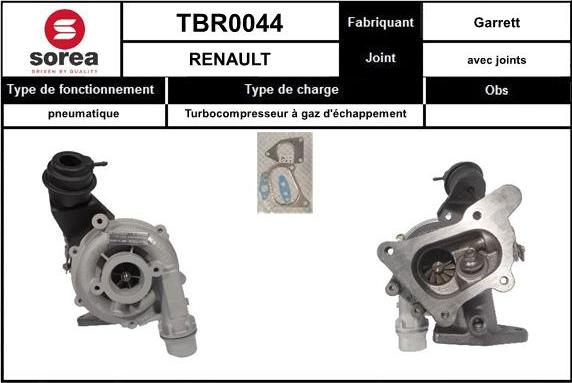 STARTCAR TBR0044 - Kompresors, Turbopūte adetalas.lv