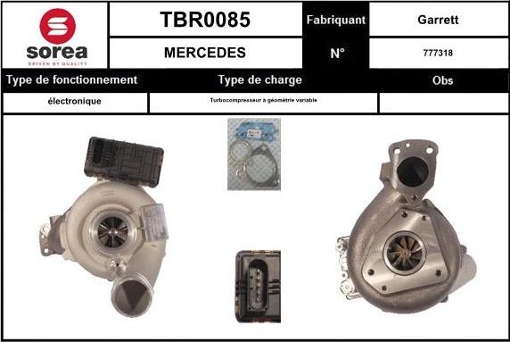 STARTCAR TBR0085 - Kompresors, Turbopūte adetalas.lv