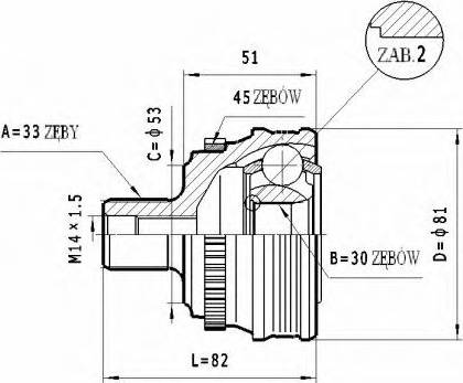 Statim C.338 - Šarnīru komplekts, Piedziņas vārpsta adetalas.lv