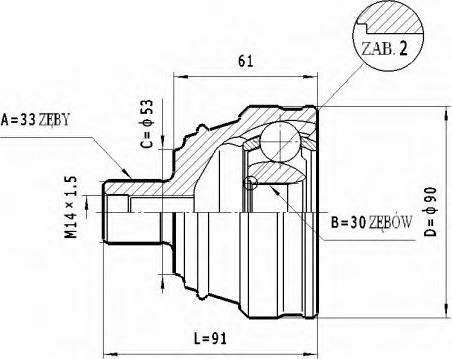 Statim C.337 - Šarnīru komplekts, Piedziņas vārpsta adetalas.lv