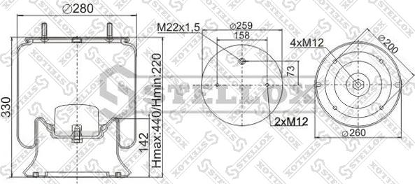 Stellox 90-40041-SX - Pneimoatsperes spilvens, Pneimopiekare adetalas.lv