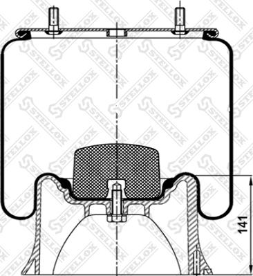 Stellox 90-40222-SX - Pneimoatsperes spilvens, Pneimopiekare adetalas.lv